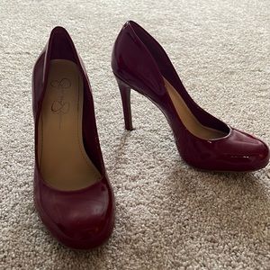 Jessica Simpson red patent leather pumps
